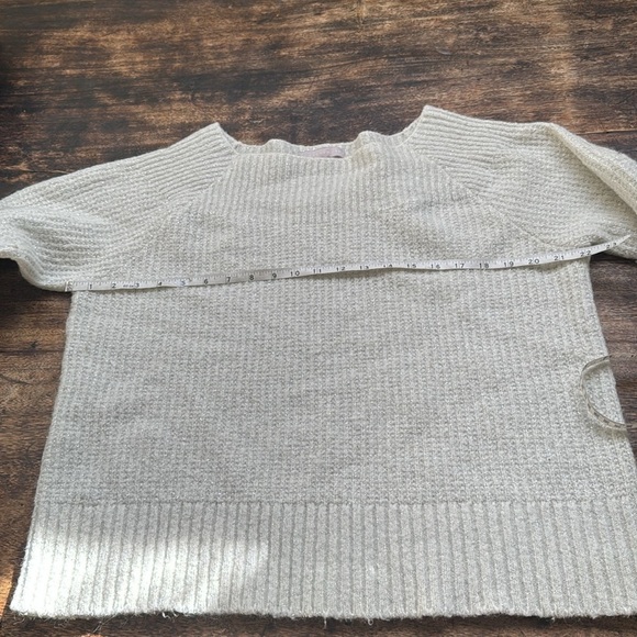 Womens Shimmer Raglan Long Sleeve Ballet Neck Rib Metallic Sweater M  wool blend - Picture 8 of 12